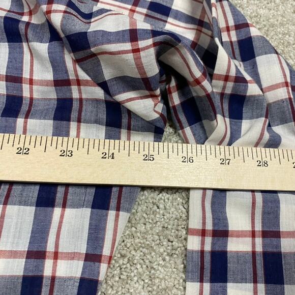 VTG Wrangler Shirt Mens XL Blue Pearl Snap Lightweight Plaid Western Cowboy 90s - Picture 6 of 8